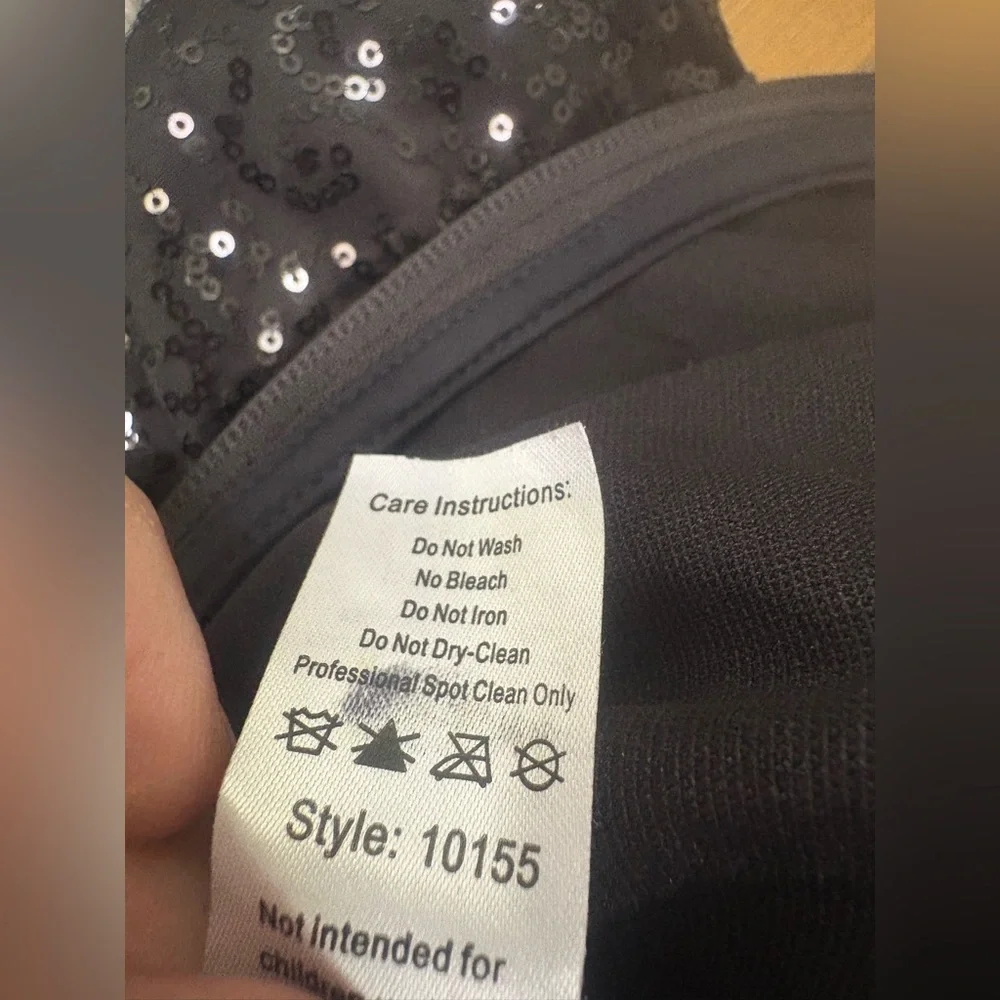 Weissman Black Sequin Dance Costume - Picture 6 of 6